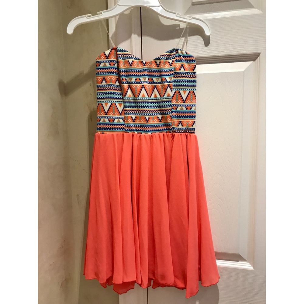 Tribal Strapless Dress